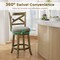 Costway Swivel Bar Stools Set of 2/4, 25” Counter Height Barstools with Backrests for Kitchen